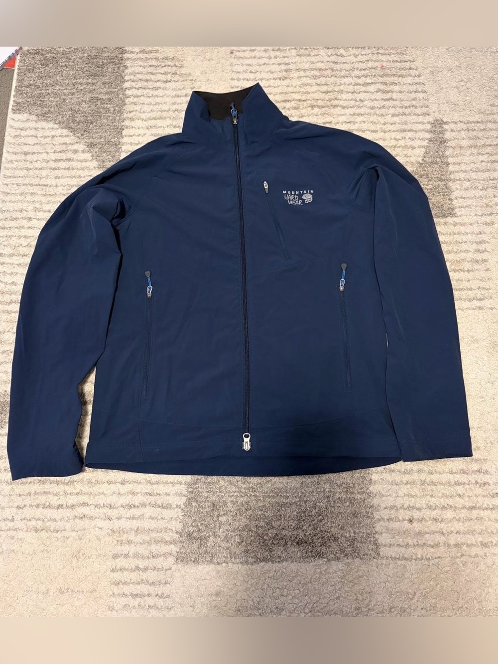 Mountain Hardwear Men's Navy Performance Softshell Jacket